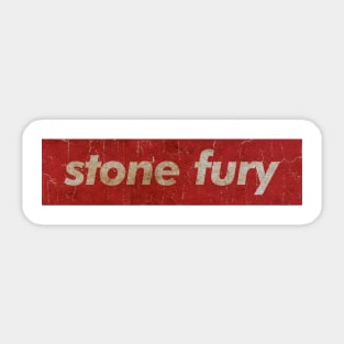 Stone Fury - SIMPLE RED VINTAGE Sticker